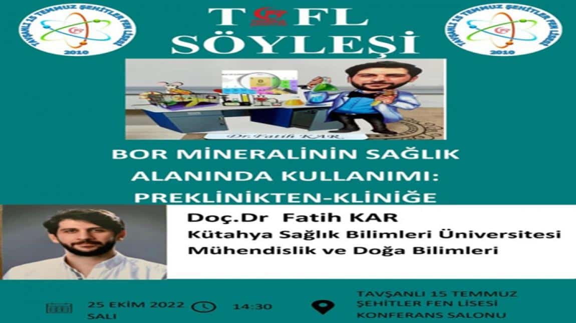 KSBÜ Doç.Dr. Fatih KAR ile Bor Mineralinin Sağlık Alanında Kullanımına yönelik Söyleşi