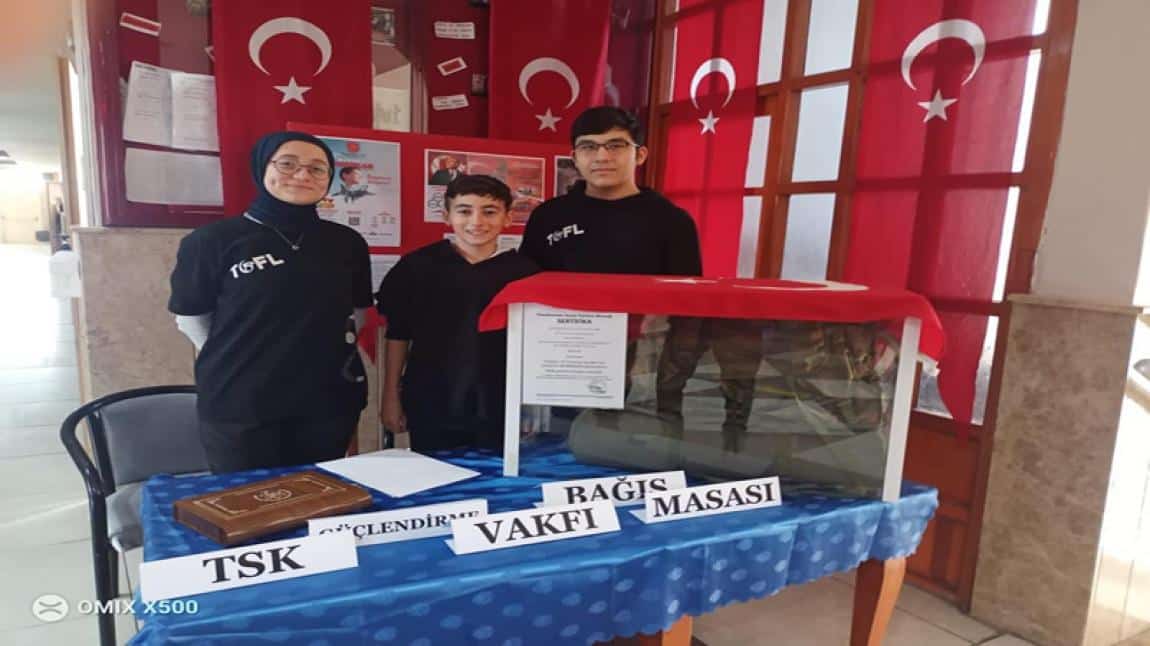 Türk Silahlı Kuvvetlerini Güçlendirme Vakfı adına Okulumuzda Başlattığımız Yardım Kampanyası 