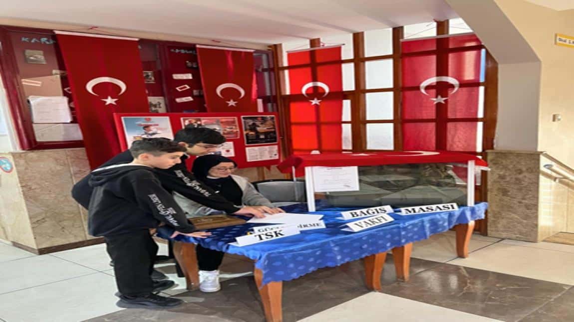 Türk Silahlı Kuvvetlerini Güçlendirme Vakfı adına Okulumuzda Başlattığımız Yardım Kampanyası